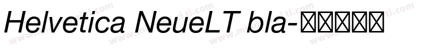 Helvetica NeueLT bla字体转换